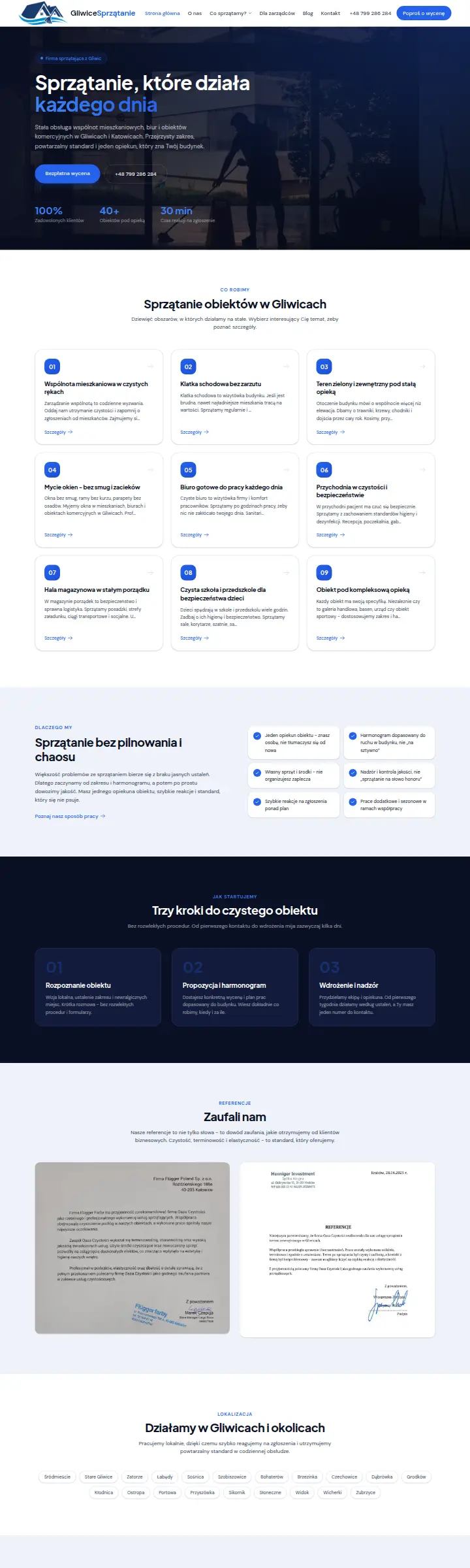 Strona internetowa Gliwice Sprzątanie