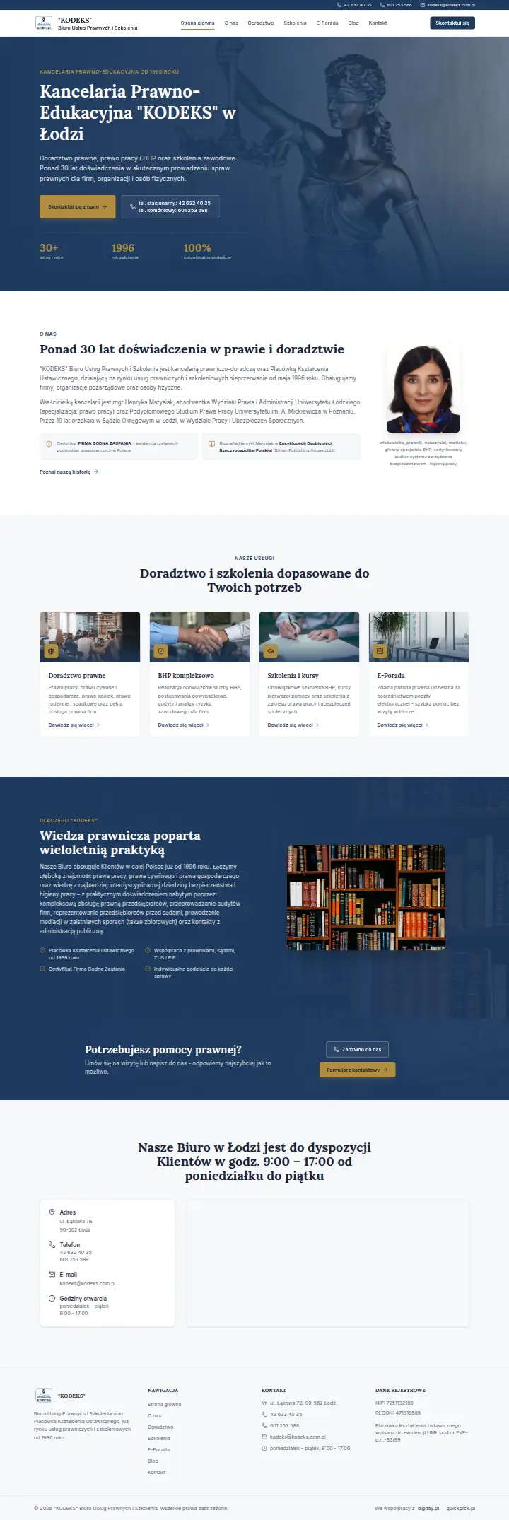 Strona internetowa Kodeks