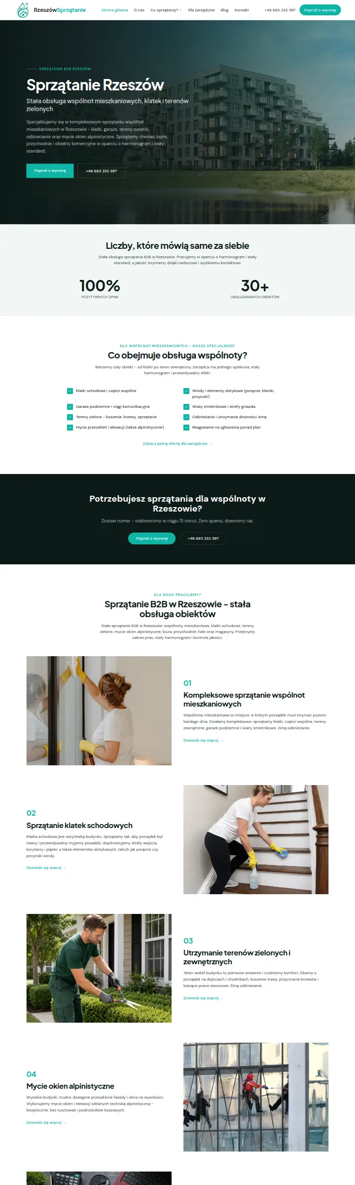 Strona internetowa Rzeszów Sprzątanie