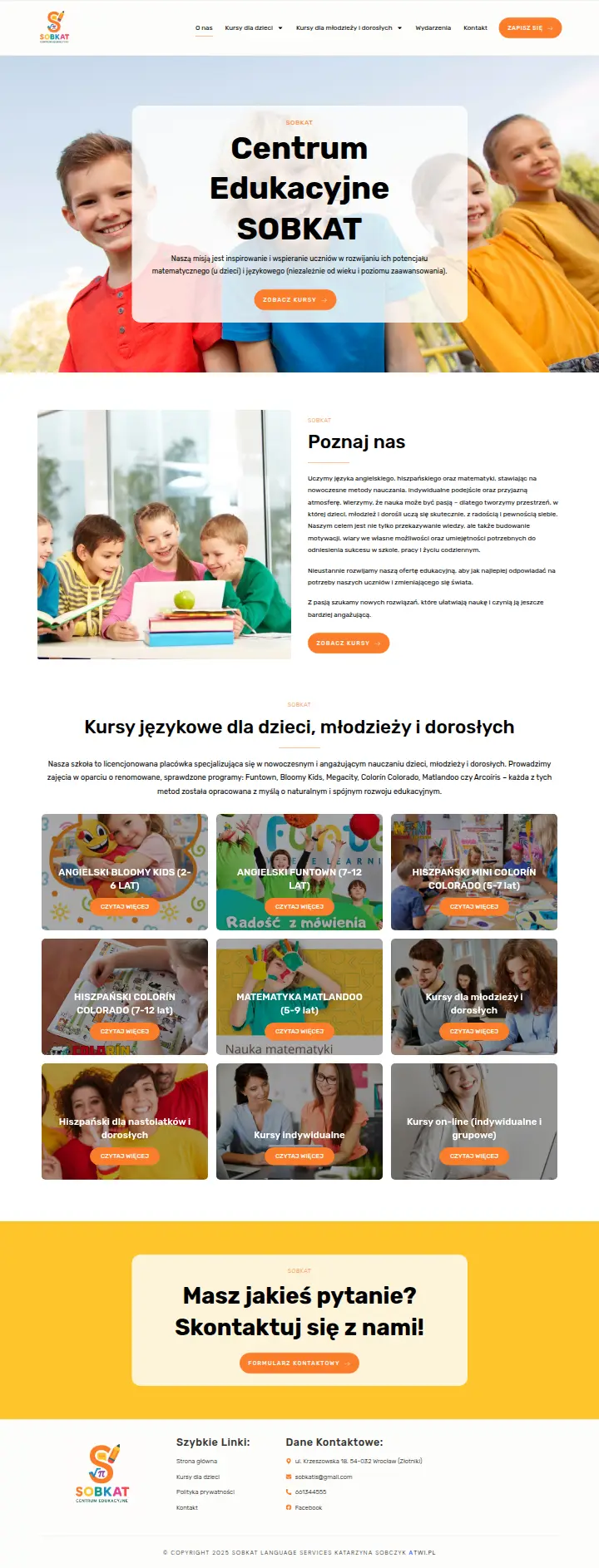 Strona internetowa SOBKAT